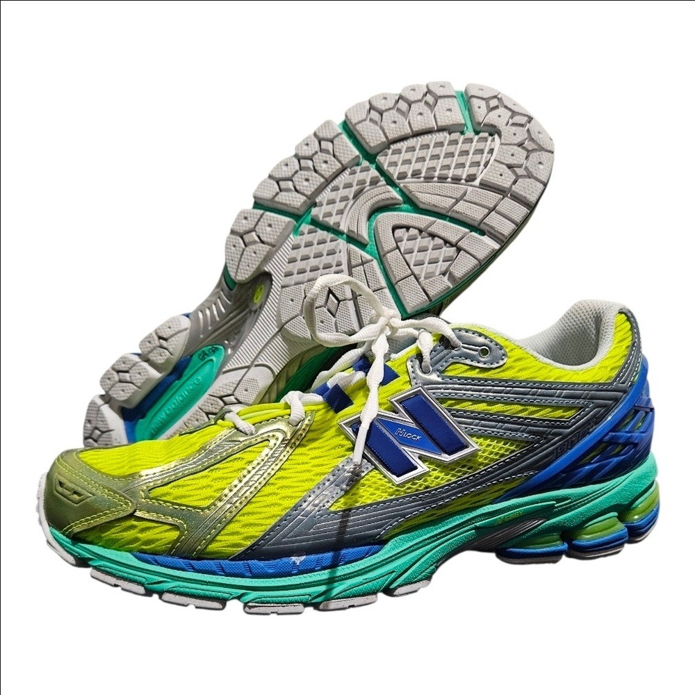 New Balance 1906R Yellow Blue Teal Mens Running Shoes U19063EN Size 12 ABZORB
